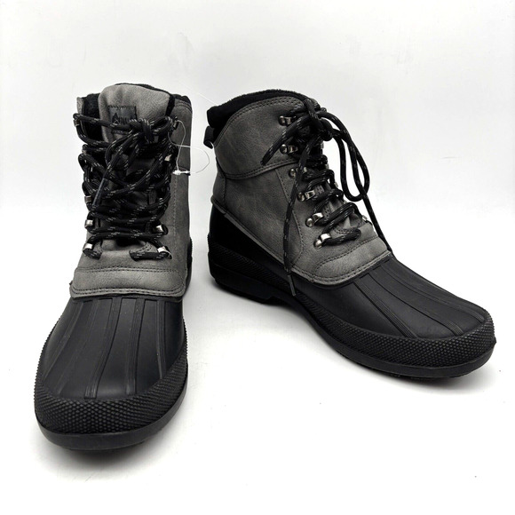 NEW Denali 'EXPEDITION' Gray Suede Leather Rubber Winter Boots Men's US9 UK8 - Picture 1 of 14